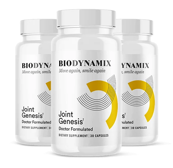 Three bottles of Joint Genesis capsules